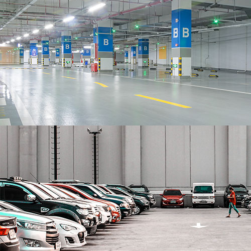 retail indoor parking lighting